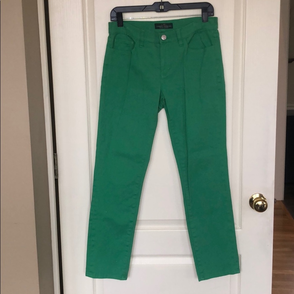 Ralph Lauren Green Mid-Rise Straight Jeans #0113